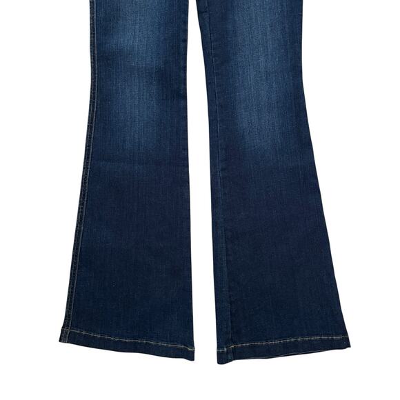 Spanx Flare Leg Jeans Denim Pull On Midnight #20327Q Small Petite 32” Inseam NEW - Picture 4 of 10
